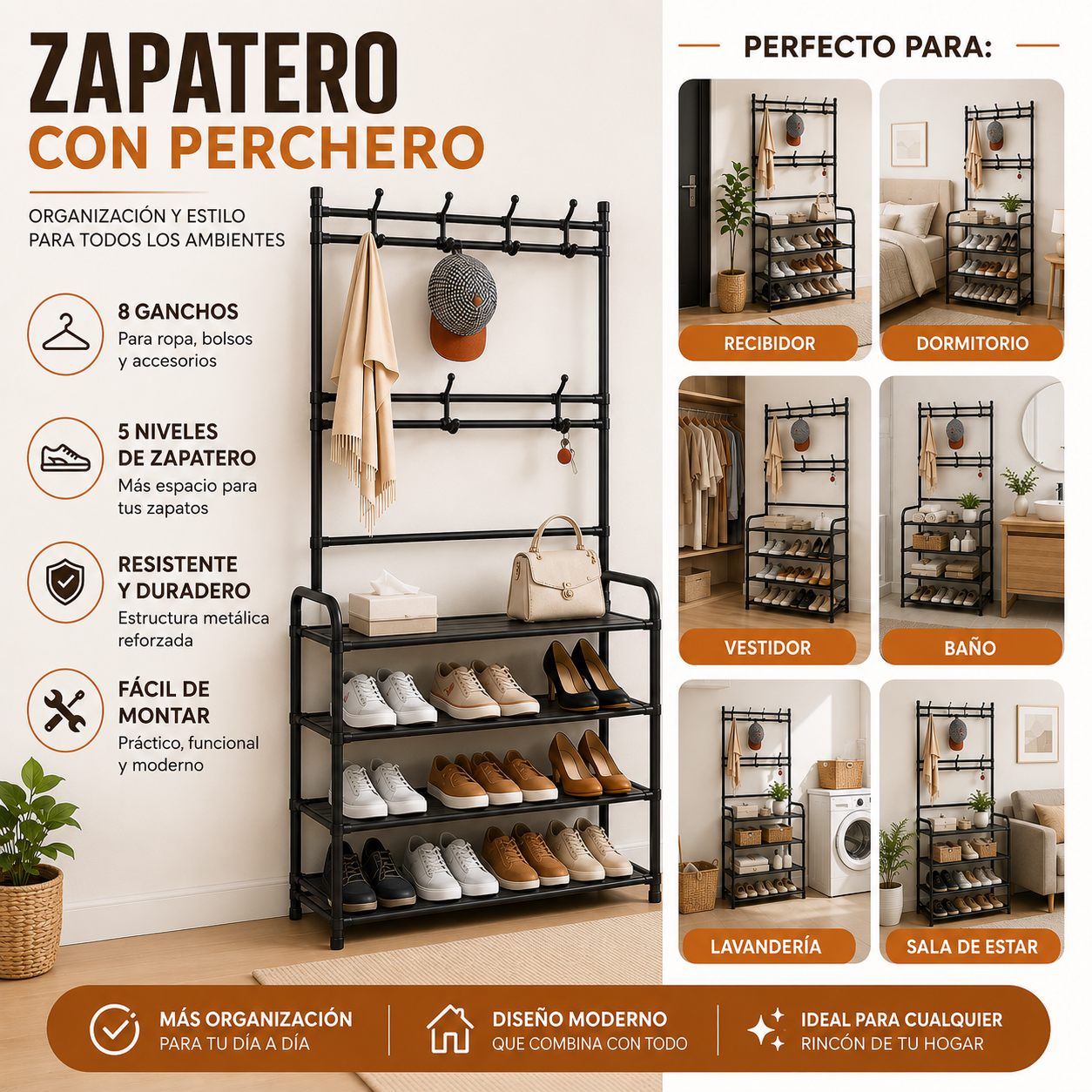 🔥 ¡Oferta por Tiempo Limitado! Compra 1 Organizador de 5 Niveles y Recibe 2