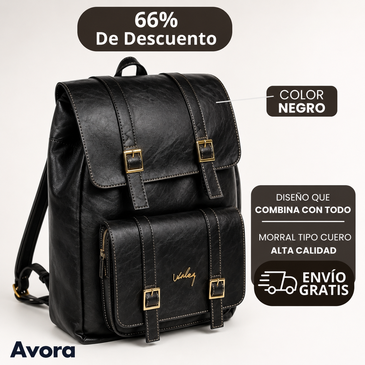 🌟 Morral Cuero vegano de alta calidad 🔥 Oferta por Tiempo Limitado..