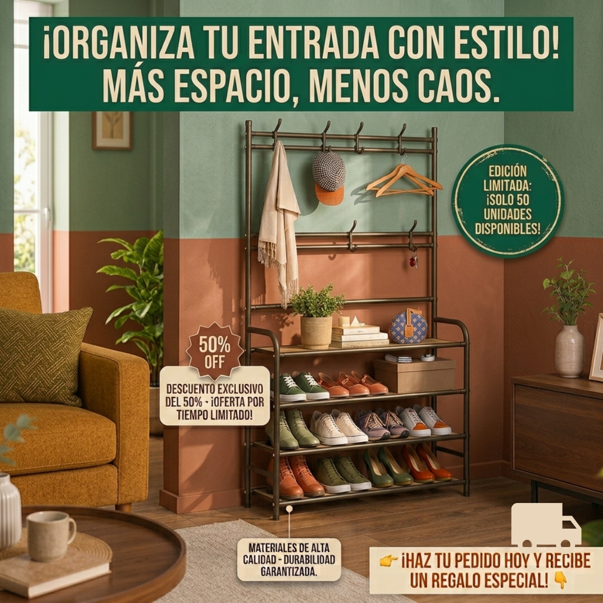 🔥 ¡Oferta por Tiempo Limitado! Compra 1 Organizador de 5 Niveles y Recibe 2