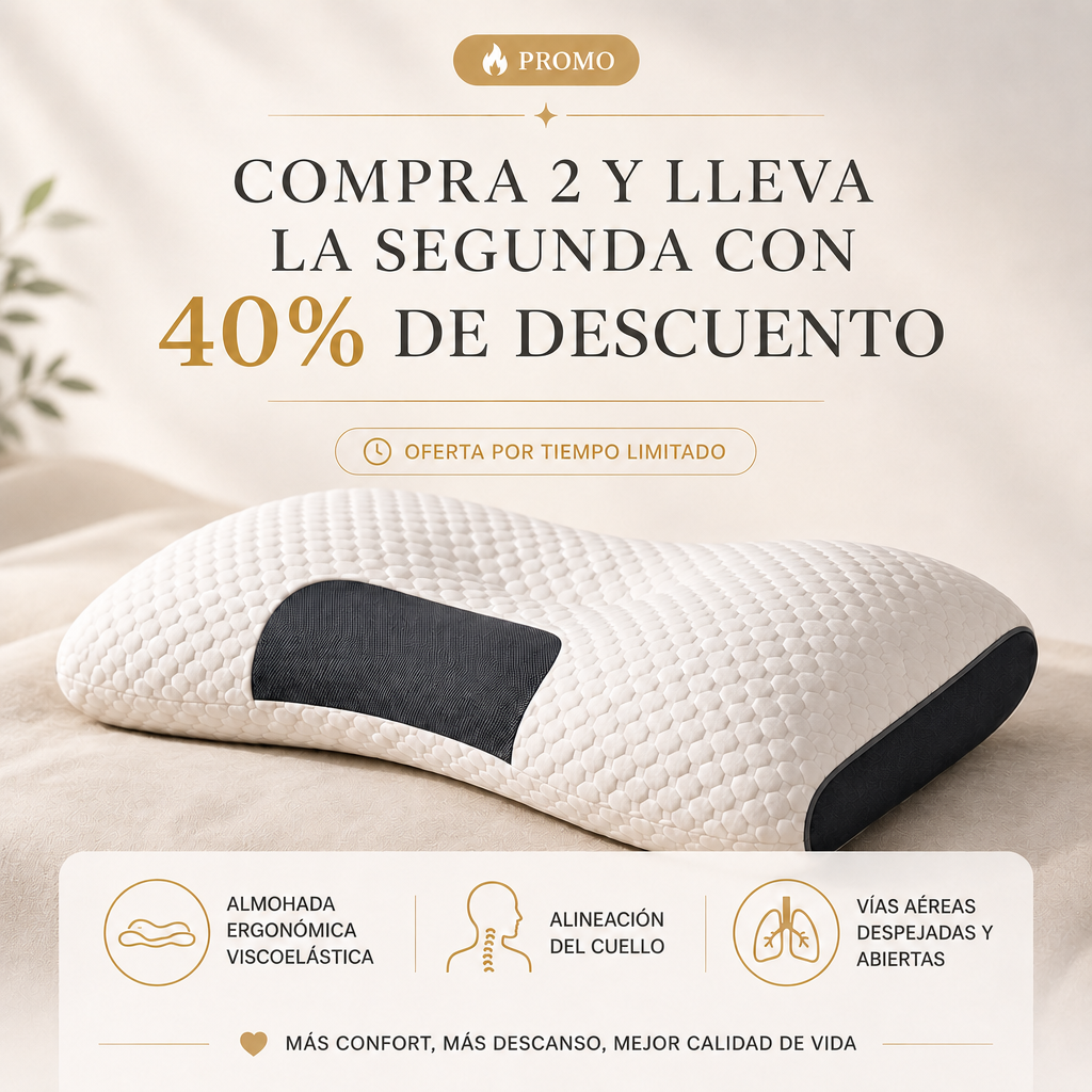 🔥 La almohada más vendida del mes — Soporte perfecto para tu cuello y hombros